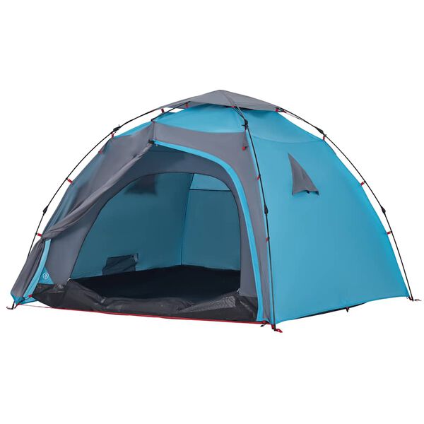 vidaXL Tenda a Cupola da Campeggio 4 Persone Blu a Rilascio Rapido