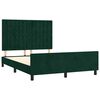 vidaXL Giroletto senza Materasso Verde Scuro 140x200 cm in Velluto