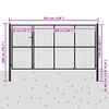 vidaXL Cancello da Giardino in Acciaio 350x150 cm Antracite