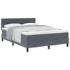 vidaXL Letto a molle con materasso Grigio scuro 140 x 190 cm Velluto
