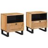 vidaXL Armadio da Notte 2 pz Naturale 40 x 33 x 46 cm