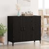 vidaXL Credenza Rovere nero 34 x 90 x 80 cm Legno multistrato