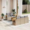 vidaXL Set Divano da Giardino 6 pz con Cuscini Beige in Polyrattan