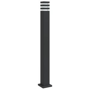 vidaXL Lampada da Terra per Esterni Nera 110 cm in Alluminio