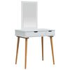 vidaXL Set Tavolo da Trucco FAUSKE 2 pcs Bianco 76 x 50 x 143 cm