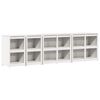 vidaXL Mobile da cucina da esterno MEPPEL 4 pz Bianco