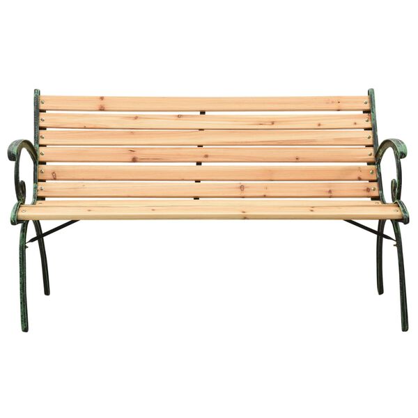 vidaXL Panchina da Giardino 122 cm in Ghisa e Legno Massello di Abete
