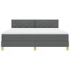 vidaXL Letto a molle con materasso Grigio scuro 180 x 200 cm Tessuto
