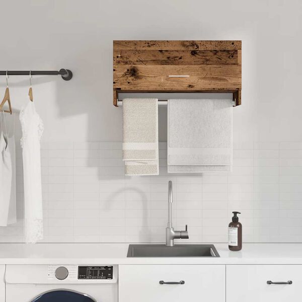 vidaXL Armadio Legno Vecchio 70x32,5x35 cm in Legno Multistrato