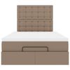 vidaXL Struttura Letto Pouf con Materasso 120x190 cm Similpelle