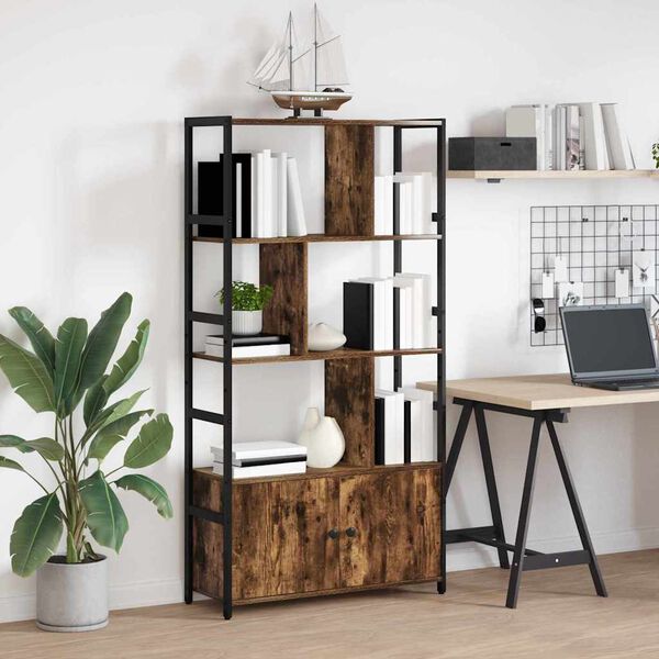 vidaXL Libreria Rovere fum&eacute; 80 x 30 x 155,5 cm Legno multistrato