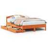 vidaXL Letto senza Materasso Marrone Cera 140x190 cm in Legno di Pino
