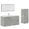 vidaXL Set Mobili da Bagno 3 pz Grigio Cemento in Legno Multistrato