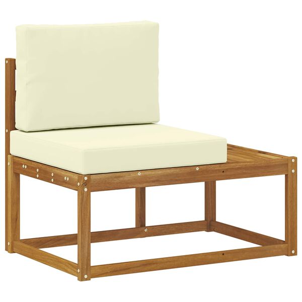 vidaXL Divano da Esterno con cuscino Naturale 91 x 63 x 73 cm