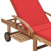 vidaXL Lettini Prendisole con Cuscini 2 pz in Legno di Teak Rosso