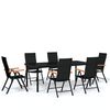 vidaXL Set Mobili da Pranzo per Giardino 7 pz Nero