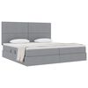 vidaXL Letto con contenitore e materasso Grigio chiaro 200 x 200 cm