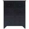 vidaXL Mobiletto con 6 Cassetti Nero 60x30x75 cm Legno di Paulownia