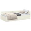 vidaXL Cornice del letto ad angolo Crema 100 cm x 200 cm Velluto