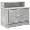 vidaXL Comodino con Cassetto Grigio Cemento 51x31x47 cm