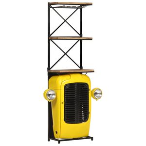 vidaXL Cantinetta per Vini a Trattore Bianca 49x31x172 cm Mango Grezzo