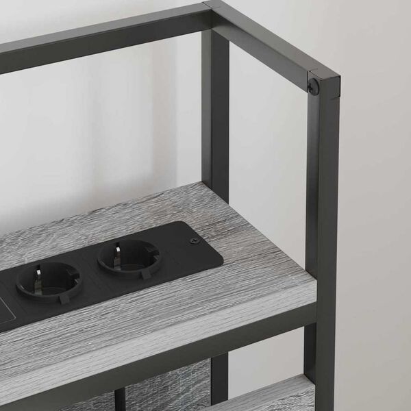 vidaXL Testata contenitore Grigio sonoma 98 cm Legno multistrato