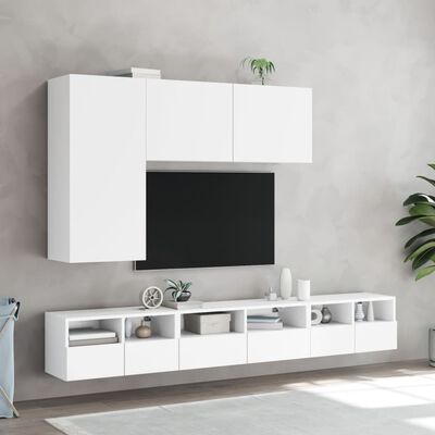 vidaXL Mobile TV a Parete Bianco 60x30x30 cm in Legno Multistrato