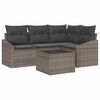 vidaXL Set Divano da Giardino 5 pz Grigio chiaro polyrattan