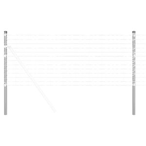 vidaXL Palo della recinzione 2 pz Argento 50 cm
