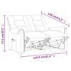 vidaXL Poltrona Massaggiante Reclinabile 2 Posti Tortora in Microfibra