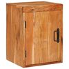 vidaXL Comodino Marrone 35 x 33 x 48 cm Legno Massello di Acacia
