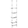 vidaXL Rastrelliera Telescopica Giardino 3 Ripiani Argento Alluminio