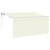 vidaXL Tenda Retrattile Crema 300 x 200 cm Poliestere e Alluminio