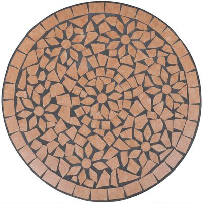 vidaXL Tavolo da Bistrot Terracotta 60 cm a Mosaico