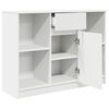 vidaXL Credenza con Cassetto Bianco 101x35x76 cm in Legno Multistrato