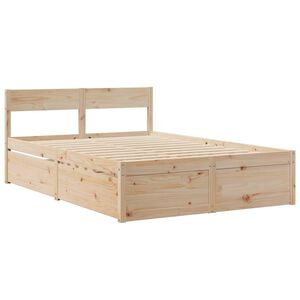 vidaXL Letto senza Materasso 135x190 cm in Legno Massello di Pino