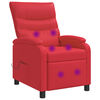 vidaXL Poltrona Massaggiante Rosso Similpelle