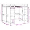 vidaXL Letto Soppalco Scrivania e Scala Bianco 160x200cm Massello Pino