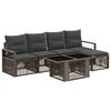 vidaXL Set Divano da Giardino 6 pz Grigio e Grigio Scuro polyrattan