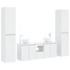 vidaXL Set di mobili per il bagno 5 pz Bianco 33 x 34,5 x 160 cm