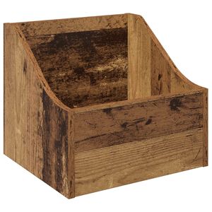 vidaXL Scatola per dischi LP Legno antico 37 x 33 x 32 cm