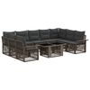 vidaXL Set Divano da Giardino 10 pz Grigio e Grigio Scuro polyrattan
