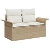 vidaXL Set Divano da Giardino 9 pcs Beige e Crema polyrattan