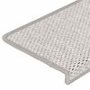 vidaXL Tappeti Autoadesivi Scale Aspetto Sisal 15 pz 65x21x4cm Platino