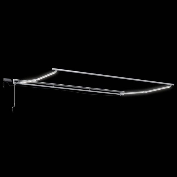 vidaXL Cornice per Tenda Manuale con LED Bianco 4 x 2 m