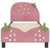 vidaXL Struttura letto bambini con testata Rosa 80 x 160 cm Velluto