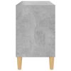 vidaXL Mobile TV con Gambe Legno Massello Grigio Cemento 69,5x30x50 cm