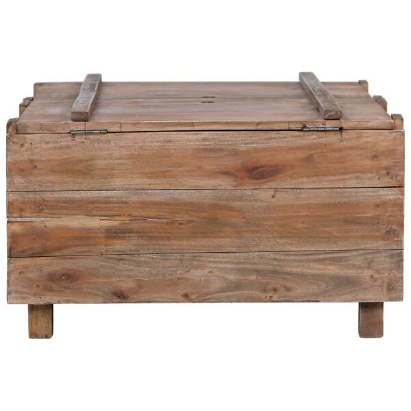 vidaXL Tavolino da Salotto 65x65x38 cm in Legno Massello di Mogano