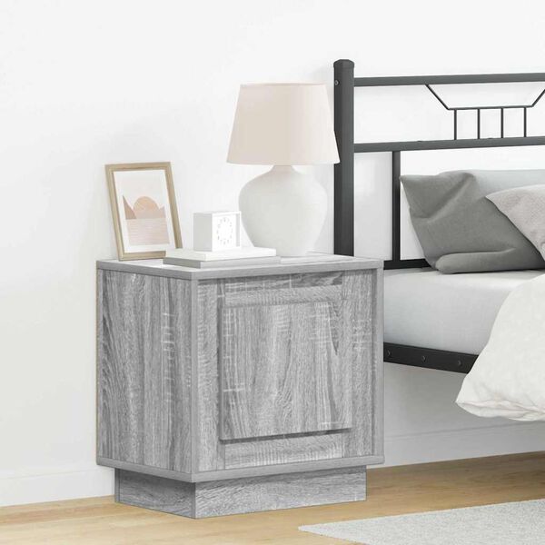 vidaXL Armadio da Notte Grigio 44 x 34,5 x 45 cm Legno multistrato