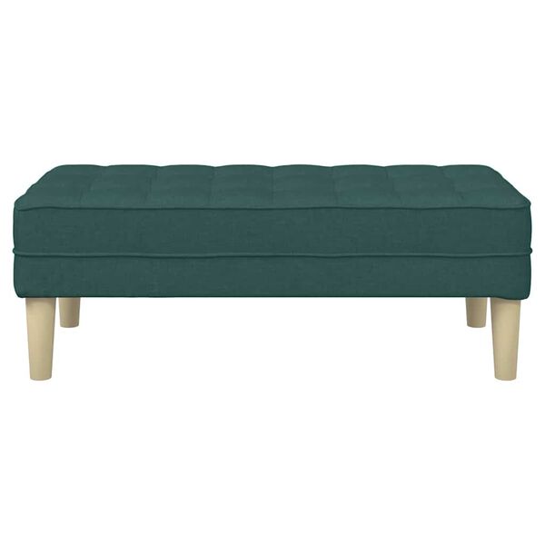 vidaXL panchina con cuscino Verde Scuro 113 x 57 x 39 cm Tessuto
